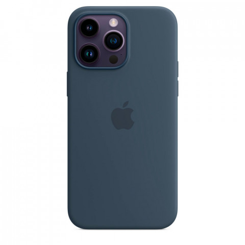 Чохол LUX Silicone Case для iPhone 14 Pro Max Storm Blue with MagSafe